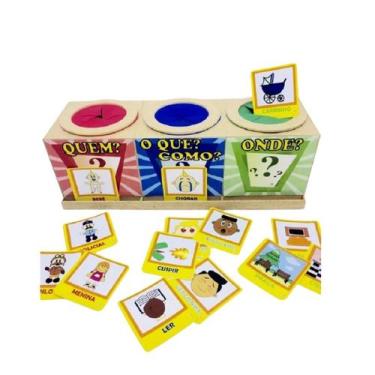 Imagem de Brinquedo Educativo - Quem O que Como Onde - Materiais para Brincar