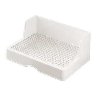 Imagem de IEUDNS Caixa de areia para coelhos com grade, caixa de cama, vaso sanitário para animais de estimação e outros animais de jardim, Grade Pequena de 16