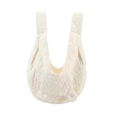 Imagem de Baoblaze Pet Chest Bag Travel Bag Respirável Moda Novidade Multifuncional Confortável Decoração Mochila Pet Mochila Transportadora de Gatos, Bege