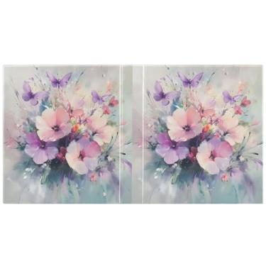 Imagem de xigua 3 fichários redondos para buquê floral aquarela, comporta 200 folhas, à prova d'água, tamanho carta 3, fichários com bolsos internos transparentes de PVC e clipe de metal antiderrapante, 1