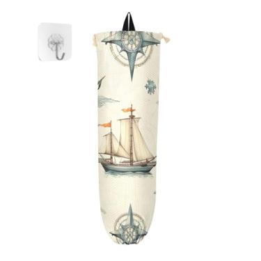 Imagem de xigua Suporte de parede para leme para veleiro com cordão, pacote com 2, organizador reutilizável para bolsas, meias, roupas íntimas e gravatas