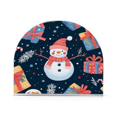 Imagem de Qilmy Bonito porta-guardanapos de boneco de neve de Natal para mesas - Porta-guardanapos para cozinha, porta-guardanapos de mesa, porta-guardanapos de coquetel, porta-guardanapos de papel185