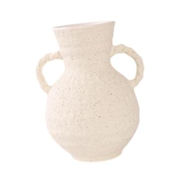 Imagem de Ioensy Vaso de cerâmica para decoração de mesa, estilo rústico e versátil, ideal para arranjos florais em mesas de café e cafés.