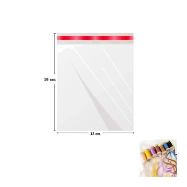 Imagem de Kit Saco PP 12X18 100 Unidades + Fita Cetim 4mm x 10 Metros