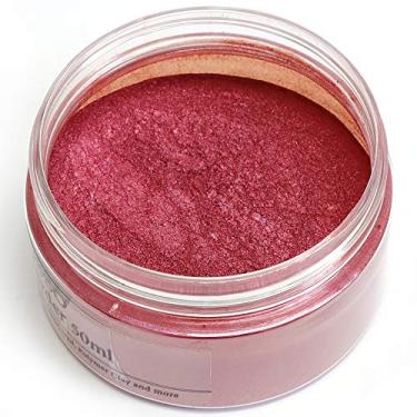 Imagem de SEISSO Pó de mica bordô para resina epóxi 50 g pigmento em pó para sabonete, corante de banho, corante bomba, grau cosmético para brilho labial, esmalte de unhas acrílicas, projetos de artesanato