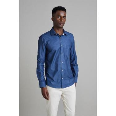Imagem de Camisa com Bolso Comfort - Azul Marinho - HIGHSTIL, Azul marinho, 5
