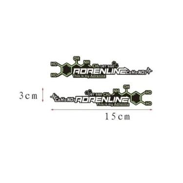 Imagem de Adesivo De Capacete De Motocicleta Com Molécula De Dopamina E Adrenali