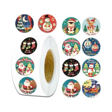 Imagem de 500PCS Adesivos Criativos De Natal Em Estilo Cartoon Para Selagem De P