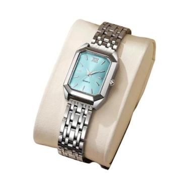 Imagem de Relógio De Pulso Feminino De Quartzo Retangular Casual Para Mulheres E