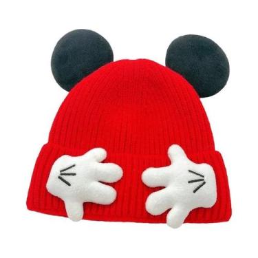 Imagem de Gorro De Lã Quente De Inverno Para Crianças Com Orelhas De Rato, Boné 