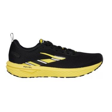 Imagem de Brooks Tênis feminino Revel 6, Preto/amarelo/branco, 8.5