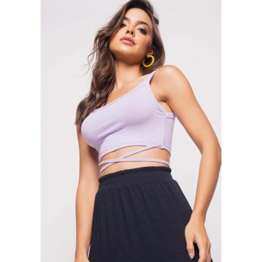 Imagem de Cropped Salvatore Regata Com Tiras Malha Canelada-Feminino