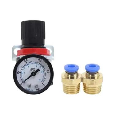 Imagem de Regulador De Pressão Pneumático De Ar Comprimido Com Rosca BSP De 1/4"