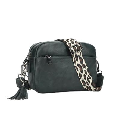 Imagem de KL928 Bolsa transversal pequena para mulheres, bolsa de couro sintético macio para celular, alça ajustável, bolsa carteira, Breen