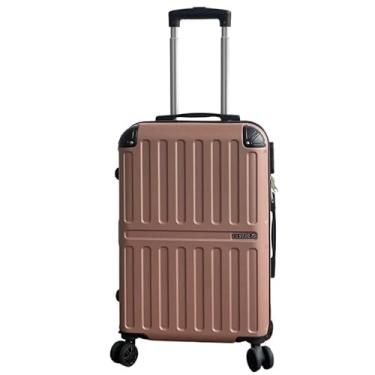 Imagem de Mala de Bordo ABS 10kg 17” a 21” Polegadas Mala de Viagem com Rodinhas 360° Cadeado Código (Rose-21”(14KG) Modelo-JJJ)