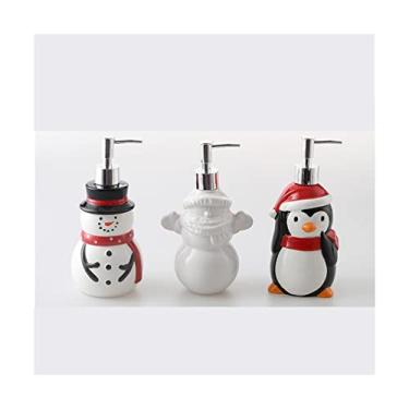 Imagem de Dispensador de sabão simples de cerâmica bonito dispensador de loção manual com bomba de plástico bancada para banheiro cozinha 430 ml fácil de usar