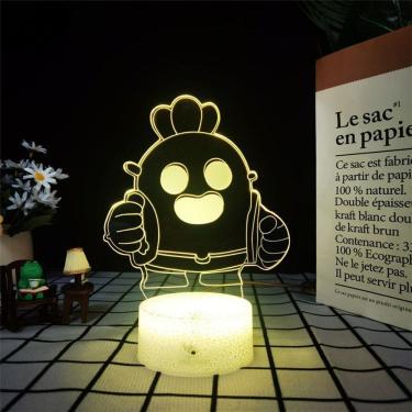 Imagem de Luz noturna: LED 3D Brawls Stars Spikes, mudança de cor