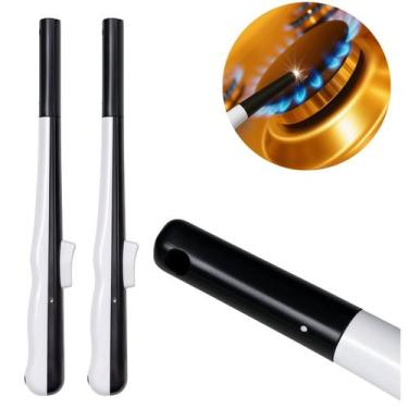 Imagem de 2 Acendedores de Fogão Manual Faisca Pedra C/ Botão 23cm - Cascavel