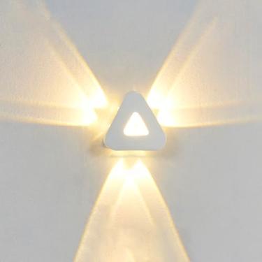 Imagem de GZZBMY LED Outdoor Arandela IP65 Impermeável Alumínio Iluminação de Parede Moderna Minimalista Arandelas Interior/Exterior para Terraço Varanda Corredor Escada Entrada (Branco Luz Quente, 6 Vezes)