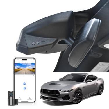 Imagem de Mangoal Câmera veicular frontal 4K e traseira 1080p adequada para Ford Mustang S550 2018-2023, EcoBoost Premium Convertible GT Premiun Mach Fastback, UHD 2160P Video, WiFi e aplicativo, cartão de 128