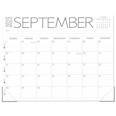 Imagem de GuassLee Calendário de mesa 2025, calendário de mesa de 12 meses de setembro de 2025 a agosto de 2026, agenda de mesa mensal de 35,5 x 28 cm, calendário de mesa com papel grosso para planejamento e