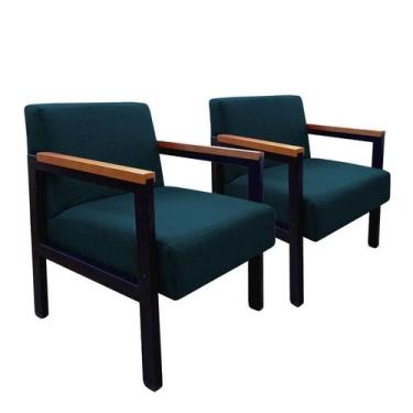 Imagem de Conj. 02 Poltrona Decorativa Estilo Industrial Braço Ferro Minas - Gon