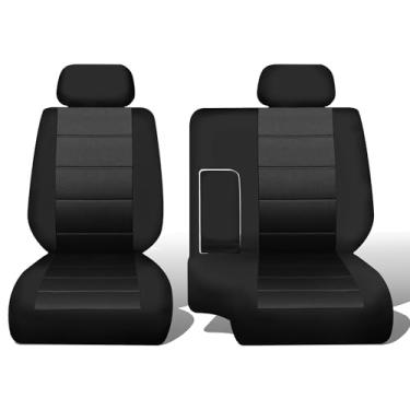 Imagem de Jokuye Capa de banco dividida 60/40 para Toyota Pickup 1990 1991 1992 1993 1994 1995 - dianteiro, enchimento grosso, encosto de cabeça ajustável e apoio de braço, recorte de cinto de acesso, material