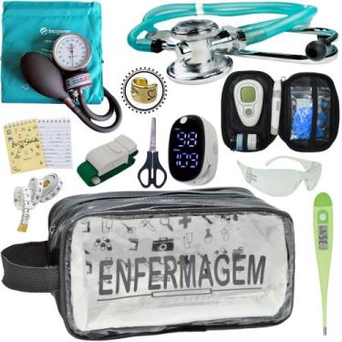 Imagem de Kit Enfermagem Aparelho Pressão Esteto Frete Grátis Promocao - Love Sa