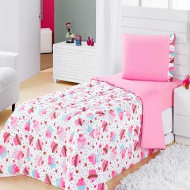 Imagem de Edredom Solteiro Cobre Leito Infantil Colcha Cama Box Menino Menina Ki