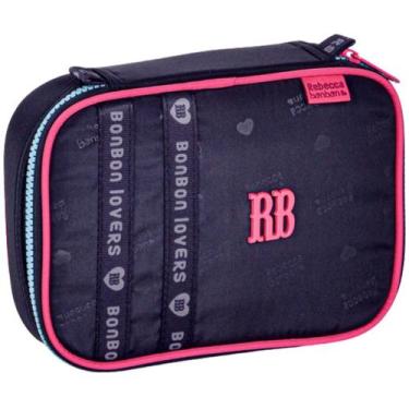 Imagem de Estojo Escolar Grande Rebecca Bonbon com Divisória Elásticos Internos 