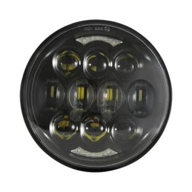 Imagem de Farol De Moto LED Branco 5 3/4 Polegadas Halo DRL Olhos De Anjo Para D