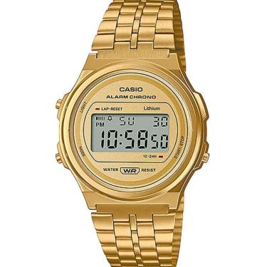 Imagem de Relógio Unissex Digital Dourado Casio - A171WEG-9ADF-SC-Unissex
