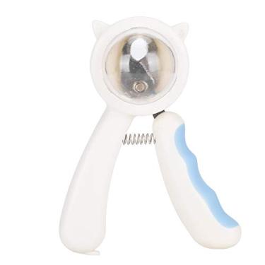 Imagem de SIWOTED Pet Unhas Clipper Tesoura Cortador Trimmer ABS de aço inoxidável à prova de respingos para cães e gatos (Azul)