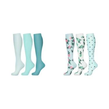 Imagem de Meias De Compressão Masculinas 3 a 6 Pares Para Esportes Ao Ar Livre, 