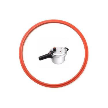 Imagem de Borracha de Vedação para Panela de Pressão 3D Alcast 5.5L, Fechamento Externo, Cor Laranja