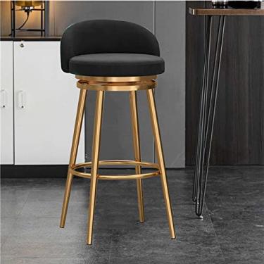 Imagem de KIDYBO Bancos de bar de veludo para uso ao ar livre com metal estofado para jantar cozinha ilha cadeira alta bar banquetas de bar altura balcão móveis