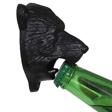 Imagem de Aramox Abridor de Garrafa de Cerveja Montado na Parede, Saca-rolhas de Ferro Fundido Vintage, 8,6x8,7cm Fácil de Instalar para Uso Em Cozinha de Bar (BLACK)