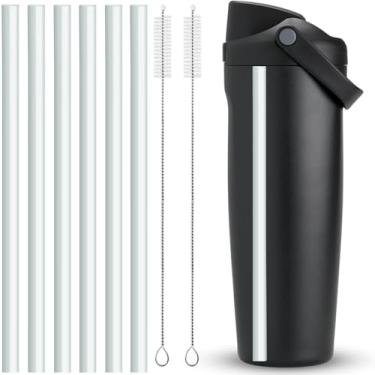 Imagem de ALINK Canudos de substituição para garrafa de água Owala FreeSip Sway de 850 g, pacote com 6 canudos reutilizáveis apenas para tampa Owala Sway, com 2 escovas de palha, pode ser lavado na lava-louças