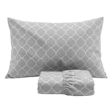 Imagem de Jogo de Lençol Cama Solteiro Malha 100% Algodão 2 Peças Estampado Com Elástico Toque Macio Cozzilar (Modelo 14)