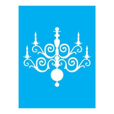 Imagem de Stencil Tamako Candelabro Velas - 15X20Cm - Ref 878