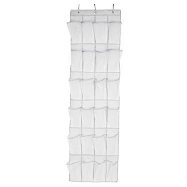 Imagem de Organizador de sapatos saco de armazenamento porta pendurada 24 bolsos tecido não tecido dobrável organizador de armário para sapatos brinquedos ferramentas organização doméstica