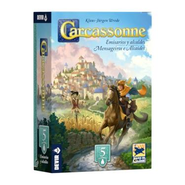 Imagem de DEVIR - CARCASSONNE EXP 5 - MENSAGEIROS E ALCAIDES NOVA EDICAO - JOGO DE TABULEIRO - 2 A 5 JOGADORES - IDADE: 7 ANOS