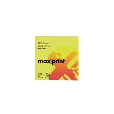 Imagem de Bloco Adesivo Post-it Amarelo Neon Maxprint