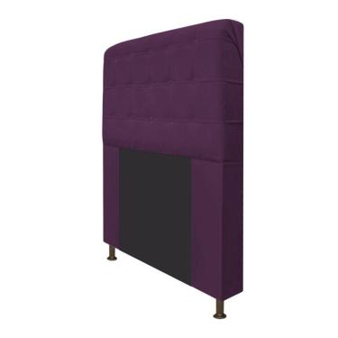 Imagem de Cabeceira Dama 195 Cm King Size Com Botonê Suede Roxo