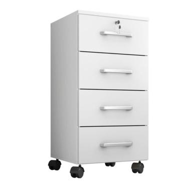 Imagem de Gaveteiro 4 Gavetas Zurique Branco Trama