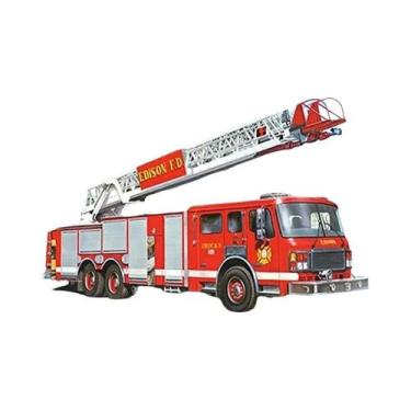 Imagem de Kit De Pintura Diamante 5D Infantil: Caminhão De Bombeiros Com Strass 