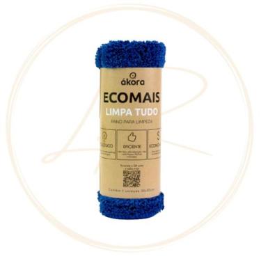 Imagem de Pano De Limpeza Microfibra Multiuso Limpa Tudo Fácil Ecomais, Azul esc