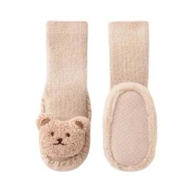 Imagem de Meias De Veludo Para Bebês Meninas E Meninos, Antiderrapantes, Quentes