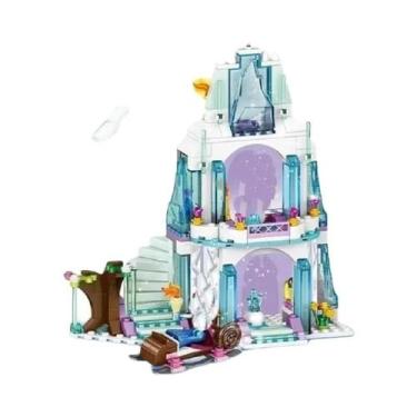 Imagem de Conjunto De Blocos De Montar Castelo De Gelo Elsa E Anna, Brinquedo Mo