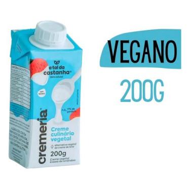 Imagem de Creme De Leite Vegetal Amêndoa 200g Vegano A Tal Da Castanha